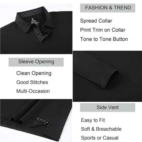 Men's Black Polo Shirt - Picture 2 of 6